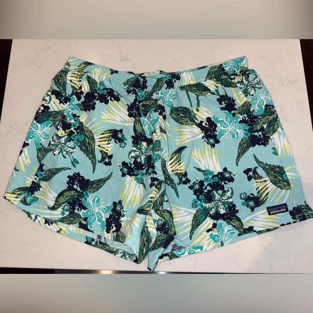 Patagonia Teal Floral Women's Shorts